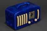 Bright Lapis Blue Catalin Emerson EP-375 ’5+1’ Radio w/ Handle - Incredible